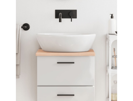 VIDAXL Encimera de baño madera maciza sin tratar 40x40x2 cm