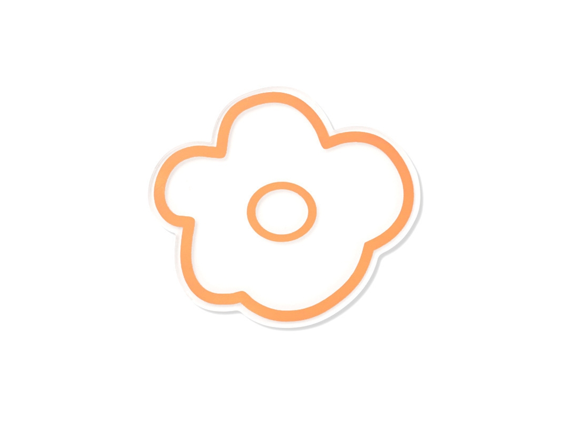 Posavasos acrílico con forma de flor, transparente, naranja NEVEANCE