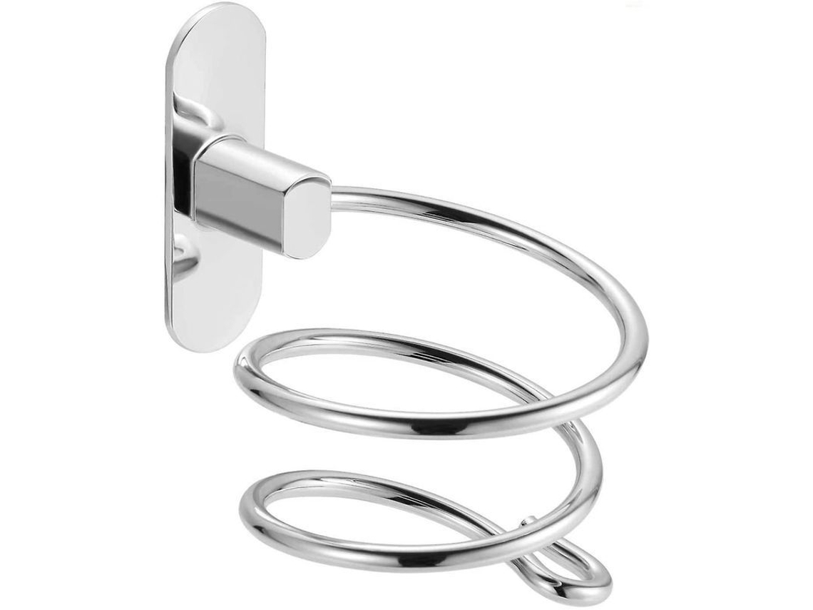 Soporte Para Secador De Pelo De Acero Inoxidable Sin Orificio, Autoadhesivo, Para Paredes Lisas, Vidrio, Madera O Mármol.