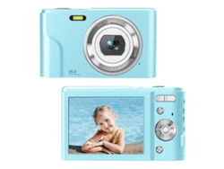 Cámara fotos digital infantil compacta SZSMART DC311AF Nivel de entrada Regalo de cámara para estudiantes niños 48MP HD resolución Pantalla de 2,4 pulgadas - Azul Claro
