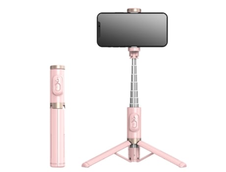Trípode para teléfono portátil de 28 pulgadas con control remoto Bluetooth inalámbrico, para selfie y palo, para iPhone y Android CHRONUS