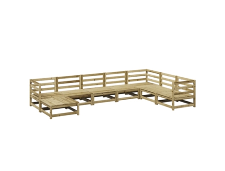 Conjunto 8 de sofás de jardín VIDAXL madera de pino impregnada