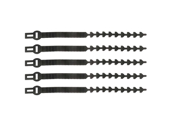 Rebe-5 Correas Ajustables De Goma Ecológica Para Apoyar Y Fixar Árboles Y Plantas En Jardín 45,00x2,00x0,50cm Negro