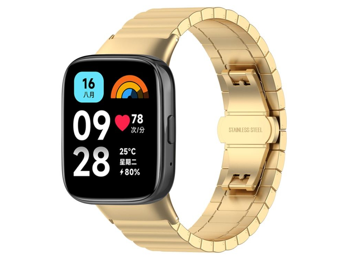 Pulsera para Redmi Watch 3 Active/Lite - Acero inoxidable - Una cuenta de bambú (20 mm)