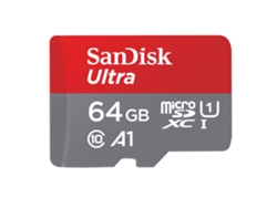 Tarjeta de Memoria Micro SDXC 64GB - SANDISK Ultra + Adaptador SD