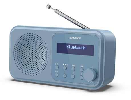 Rádio Despertador SHARP Tokyo DR-P420 (Azul - Digital - Alarma Doble - Batería e Pilas)