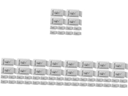 Juego de 60 clips de soporte para lavabo de baño, accesorios de instalación, clips Gokoco