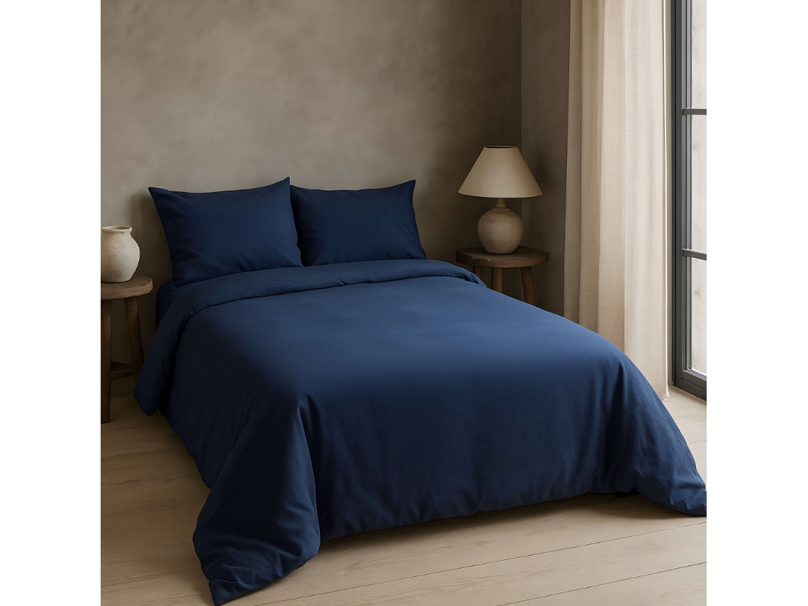 Funda Nórdica Lisa Azul Cama 180