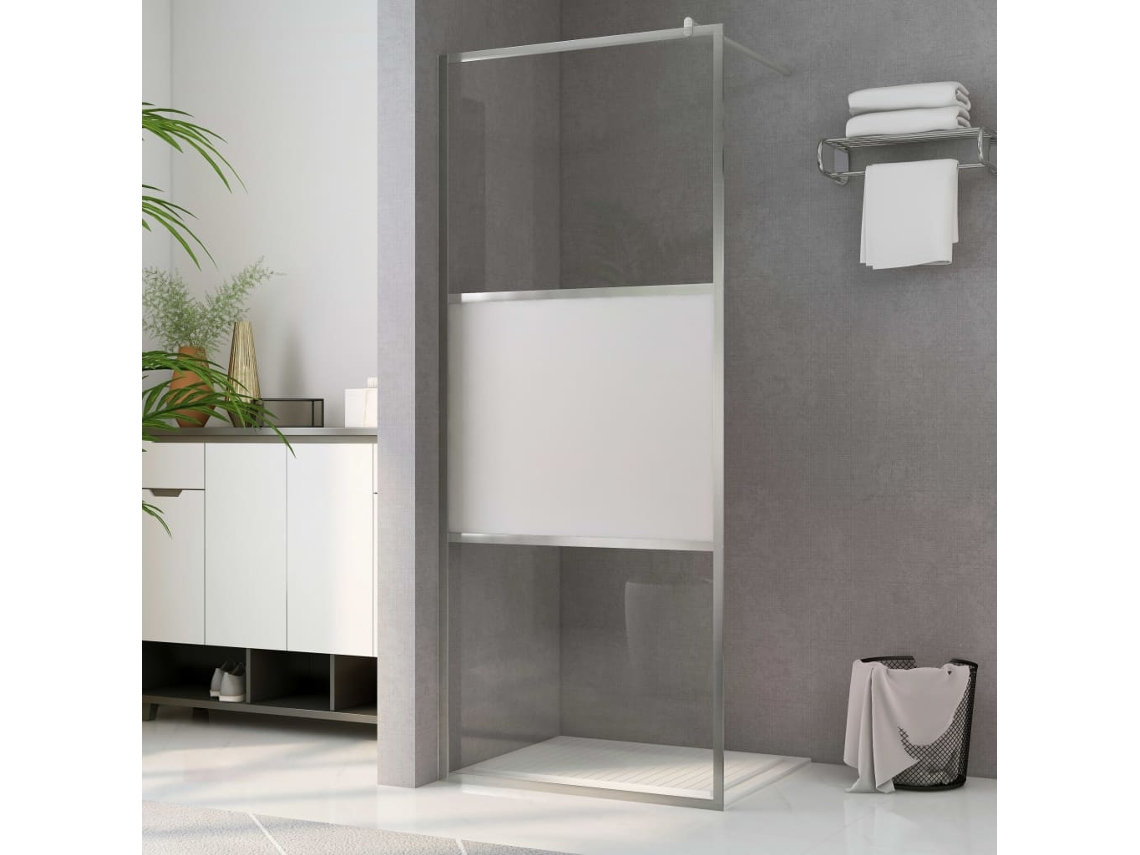 Mampara Ducha Accesible Vidrio Esg Medio Esmerilado 100x195 Cm