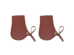 2 Fundas Para Mangos De Hierro Fundido Con Diseño De Suspensión Y Aislamiento Térmico De Cuero Sintético Pu