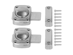 Pestillo Giratorio De Aleación De Zinc Plateado Para Puertas De Muebles De Baño Con Tornillos.