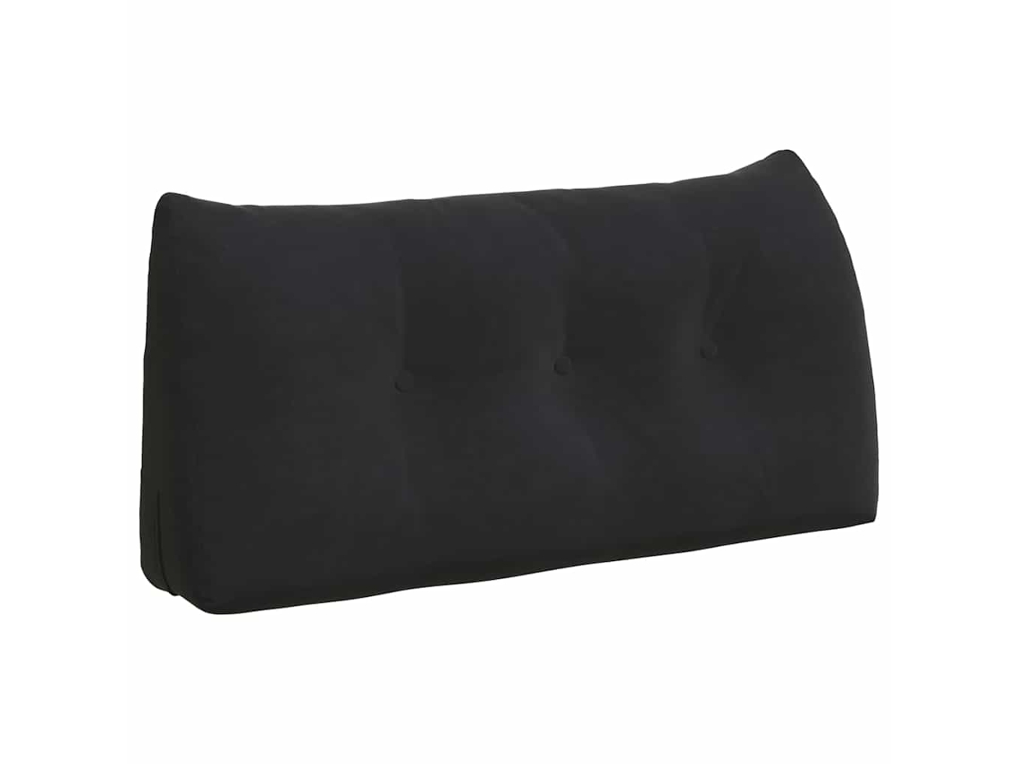 Cojín De Espalda Negro 100 X 24 X 50 Cm Terciopelo