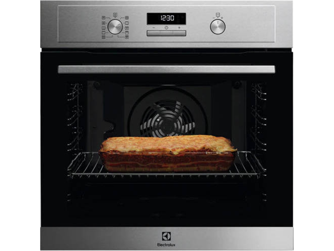 Horno Electrolux Eof4p74x 72l pirolitico antihuellas 10 funciones 3 alturas clase acero inoxidable 72 59.4 72l.