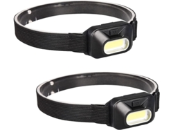 Linterna frontal LED potente, impermeable y ligera con 3 modos de luz, ideal para acampar y uso diario Yizhood (negra)