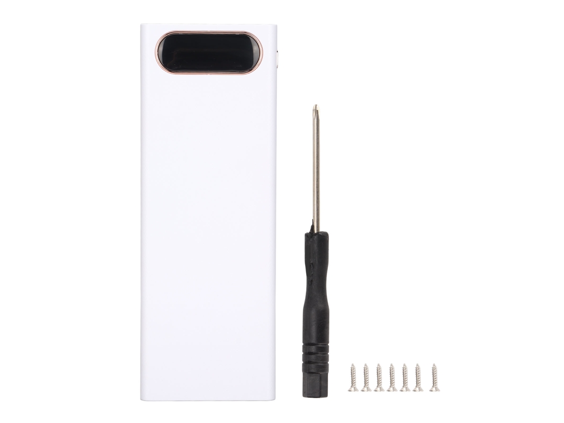 Estuche Portátil Para Batería Externa Diy Con Pantalla Lcd Para 10 Baterías.