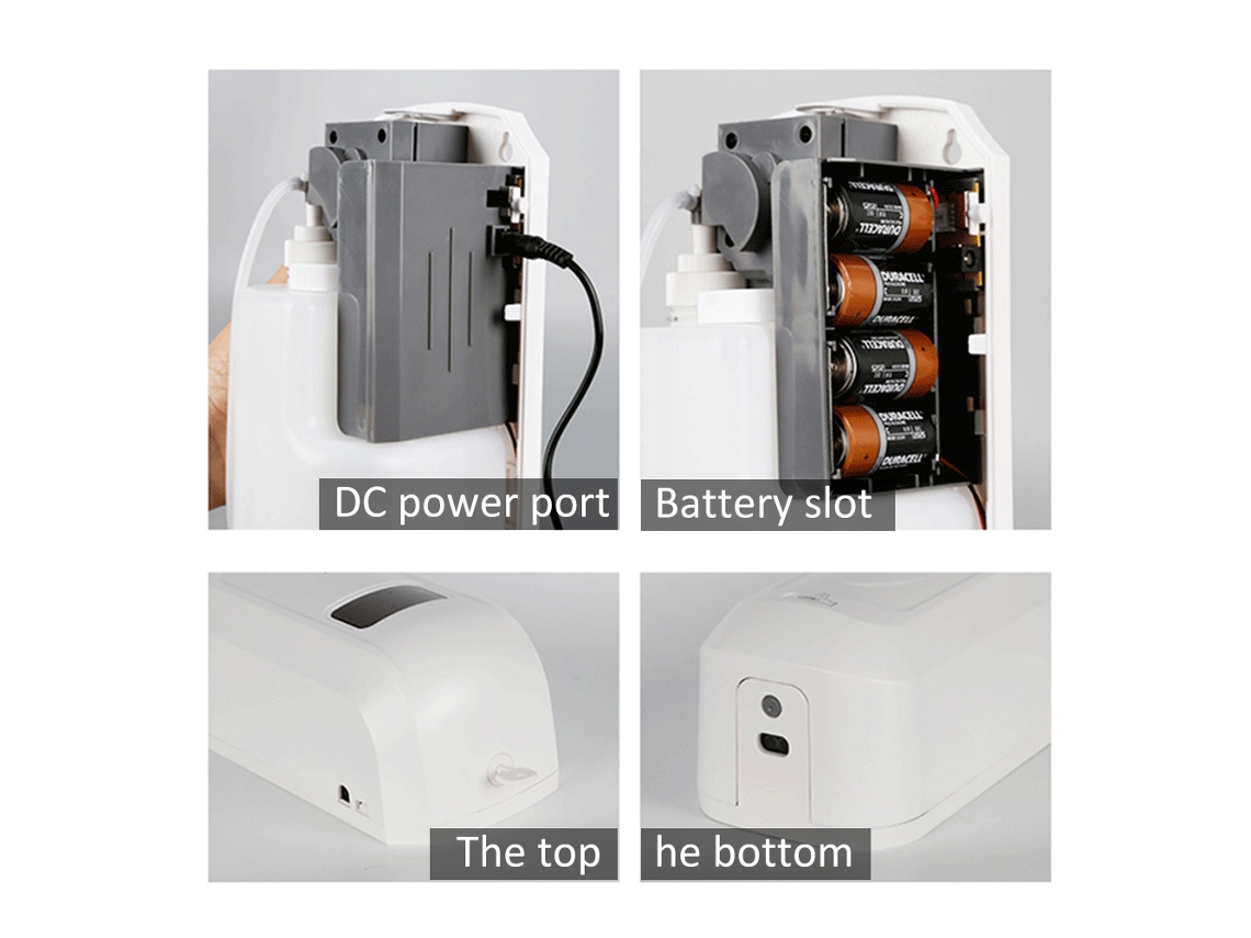 Dispensador De Líquido Limpiador Sin Contacto Para Montaje En Pared, 1000 Ml, Sensor Automático, Higiene De Manos F1303