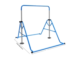 Barra de gimnasia, carga máxima 100 kg, altura ajustable 115-155 cm, diseño compacto, OEM azul