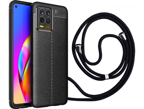 Funda Realme 8 Pro 4G Rugged Leather con Collar Negro