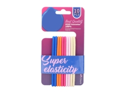 Conjunto De Gomas Para El Cabello Sencillas Y Elegantes Para Mujeres Y Niñas, Con 10 Piezas, En Azul Y Rosa.