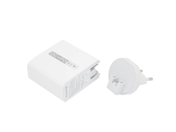 Cargador De Teléfono Móvil 53w 4 Puertos Pd 20w Qc3.0 Carga Rápida Adaptador De Poder Usb Plegable Para Viajes