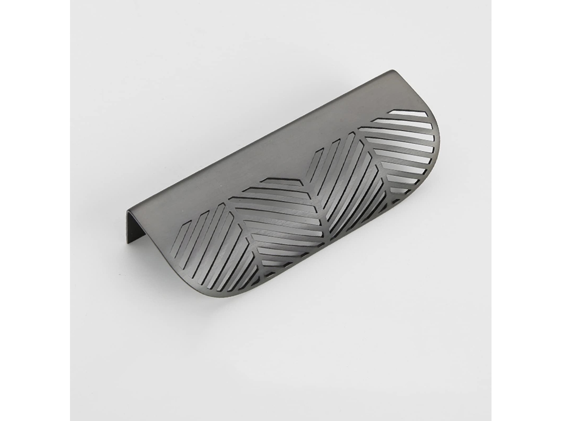 2 tiradores de latón para muebles con tornillos (grandes, grises)
