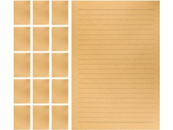 300 Hojas De Papel De Escritura Kraft Vintage Con Líneas, Papel Retro Resistente Para Notas Y Poemas.