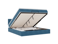 Estructura de cama otomana VIDAXL de terciopelo azul (160 x 200 cm)