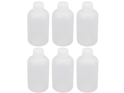recipientes de plástico vacíos para reactivos, botellas de reactivos, líquidos de vidrio transparente Chaberlu