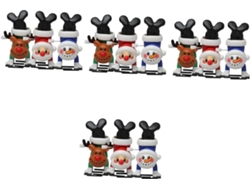 Juego De 12 Juguetes Navideños Con Forma De Alce, Decoraciones Mecánicas, Polipropileno.