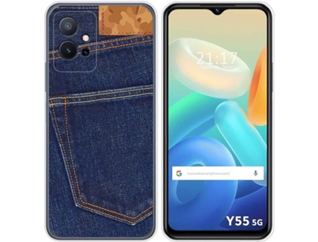 Carcasa para Vivo Y55 5G TUMUNDOSMARTPHONE Dibujos Vaquero Multicolor