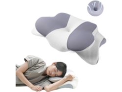 Almohada Cervical Ergonómica De Espuma Viscoelástica Cómoda Y Transpirable Alivia El Dolor De Cuello (gris Oscuro) Cuich