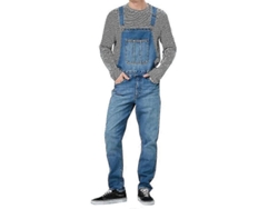 Mono de mezclilla con tirantes y peto para hombre