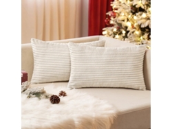 Capa De Almofada De Cordeiro, 30x50 Cm – Beige