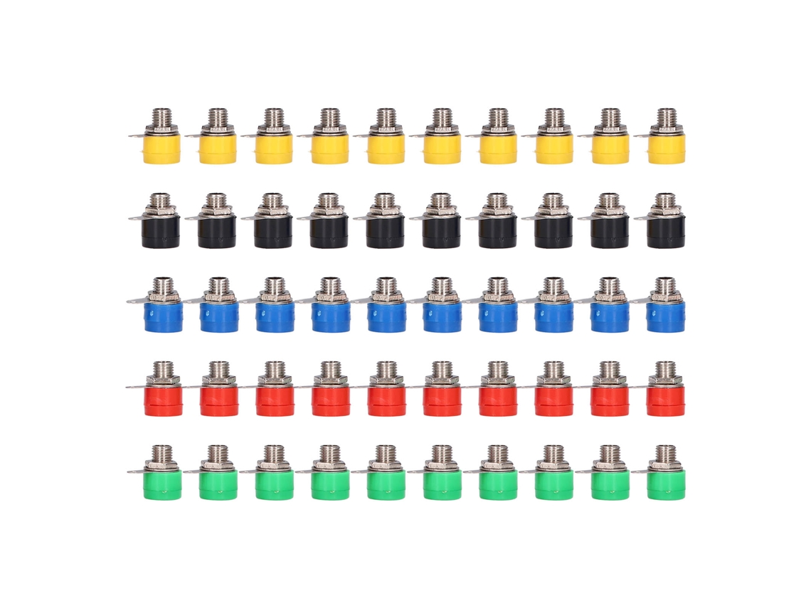 10 Conjuntos Conector Plug Banana 4mm Resistente A Corrosión Para Panel