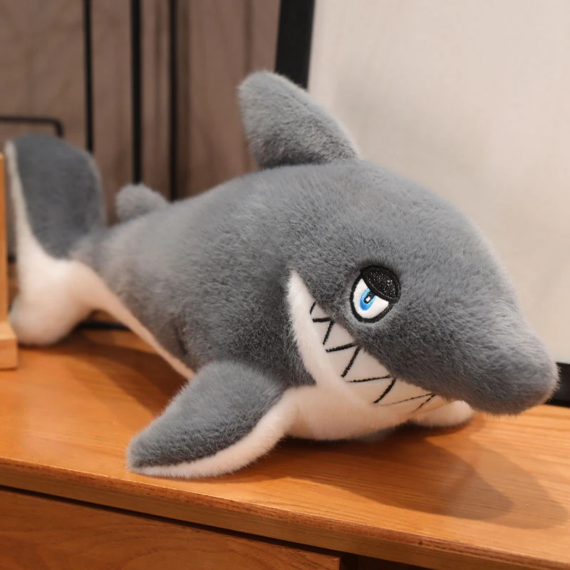 (gris, 60 Cm) Lindo Peluche De Tiburón De Dibujos Animados Realista Estilo Anime