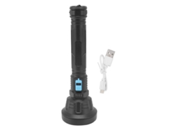 Linterna LED con carga USB, 3 modos de funcionamiento, indicador de batería CHABERLU