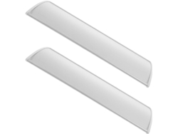 Juego De 2 Placas De Pared Curvas De Aleación De Aluminio Plateado Para Oficina, Tamaño 24,5 X 11,5 Cm.