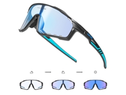 Gafas de ciclismo fotocromáticas unisex con protección UV400 MDUG (azul 1)