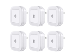 2026-6 Piezas Lámpara Nocturna Cuadrada Led Luz Blanca Suave Control Luz Para Dormitorio Pasillo