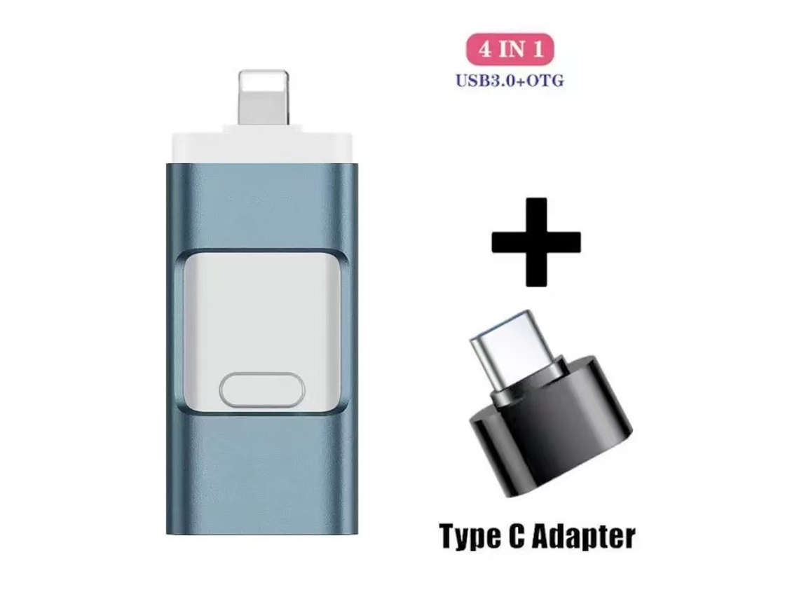 Memoria Usb 3.0 De 64 Gb Para Android Y Iphone Henten Home (gris)