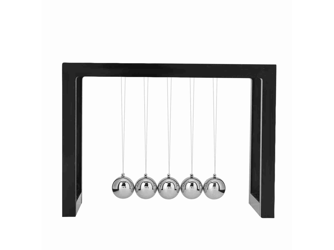 Péndulo de metal con forma de bola, decoración científica, escritorio, oficina, blanco y negro