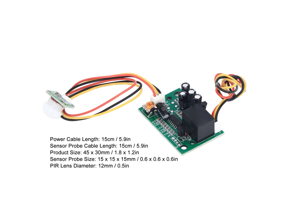 Módulo sensor de movimiento Pir 2026as, salida de relé de 12 V CC, interruptor infrarrojo Tad-758