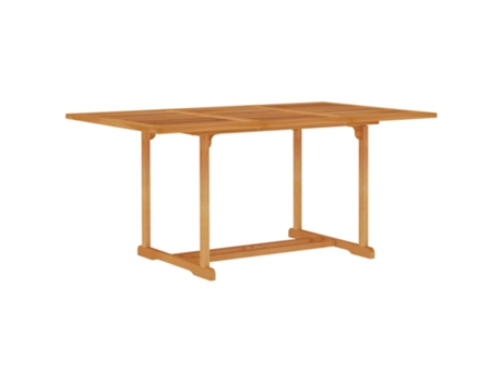 MAISON EXCLUSIVE Mesa de jardín de madera maciza de teca 150x90x75 cm