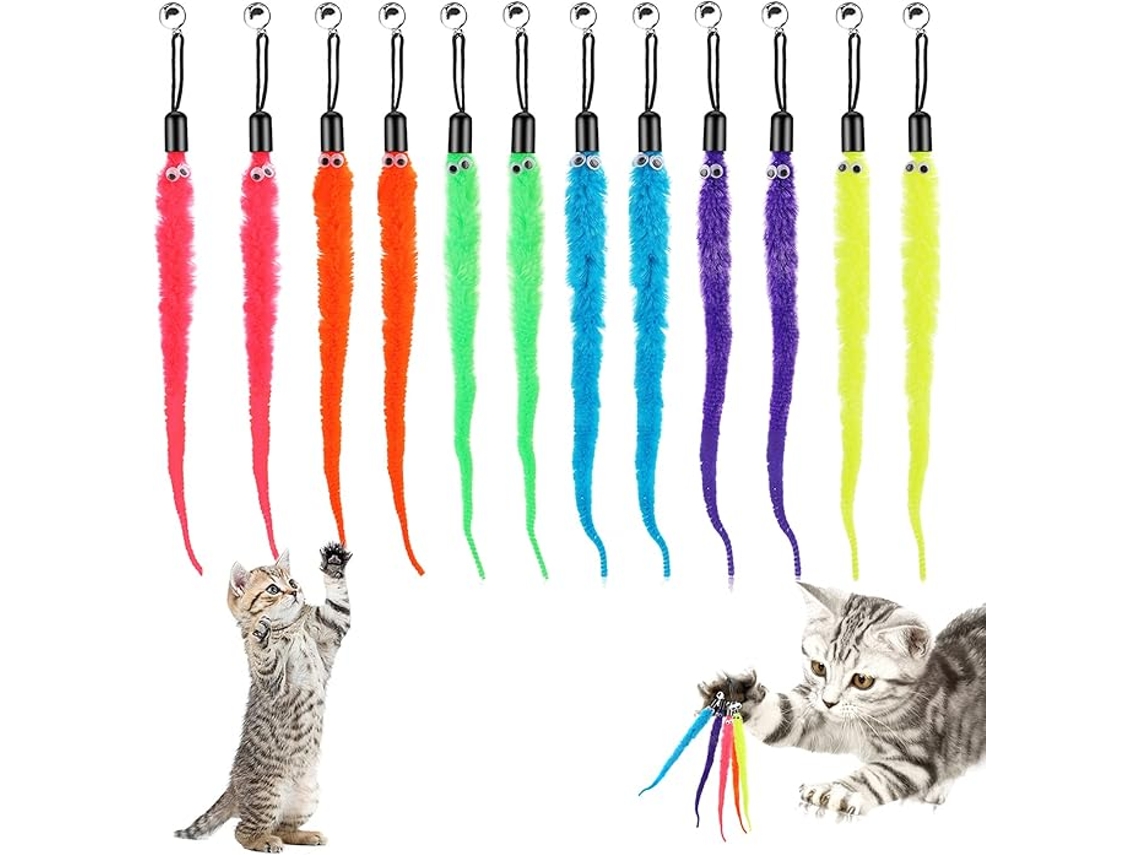 Juguetes Para Gatos - Palo De Entrenamiento De Tela Colorida - Con Cuerda - Juguetes Interactivos Para Gatos
