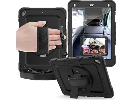 Carcasa + Protector de Pantalla + Soporte Tablet iPad PRO 9.7 2016 (iPad PRO 9.7 2016 - 9.7'' - Negro)