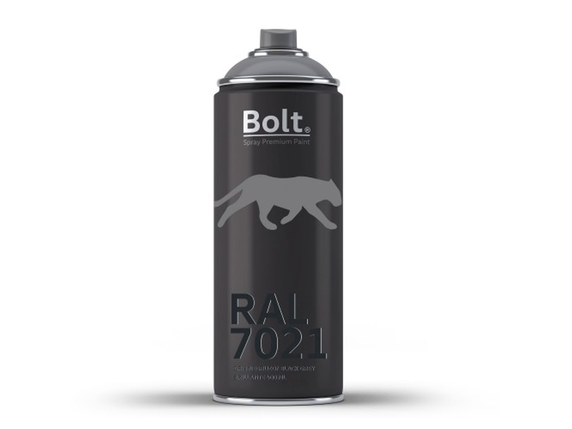 Spray Bolt Premium Acrilico Brillante Ral 400 Ml (Ral 7021 Gris Negruzco)