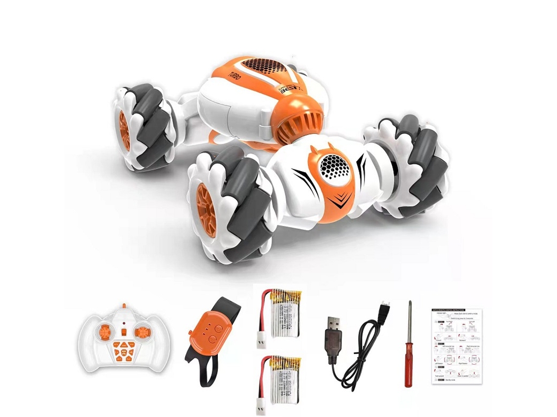 Juguete Teledirigido Coche de acrobacias, , con reloj, (naranja)