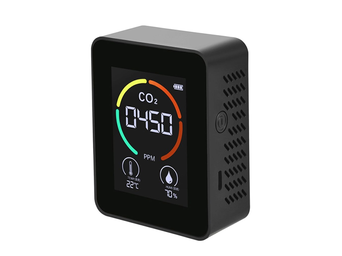 Air Sentinel, detector portátil de CO2 para interiores con monitorización en tiempo real y sensores de alta precisión, fácil de leer para el hogar y la oficina.