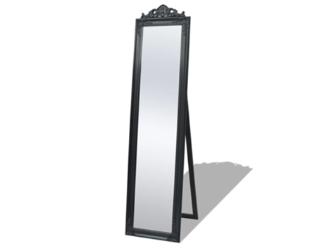 MAISON EXCLUSIVE Espejo de pie estilo barroco negro 160x40 cm