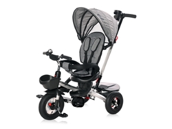 Triciclo Evolutivo Zippy Air Con Asiento Reversible Y Ruedas De Goma  De Lorelli - Gris